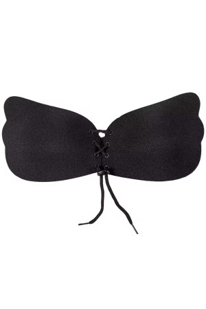 حمالة صدر لاصقة سوداء على شكل فراشة