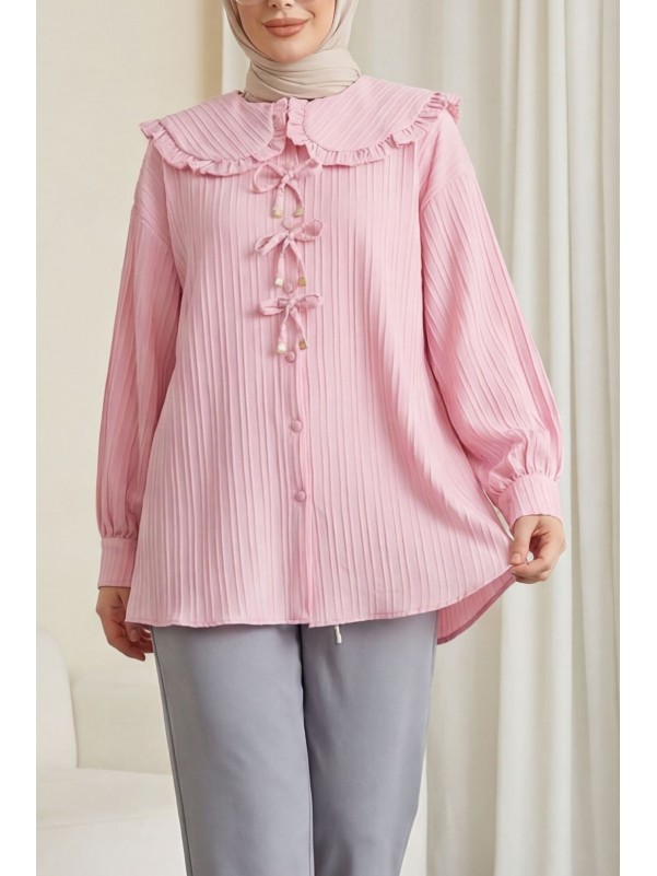 Batik Baskılı Astarlı Şifon Elbise