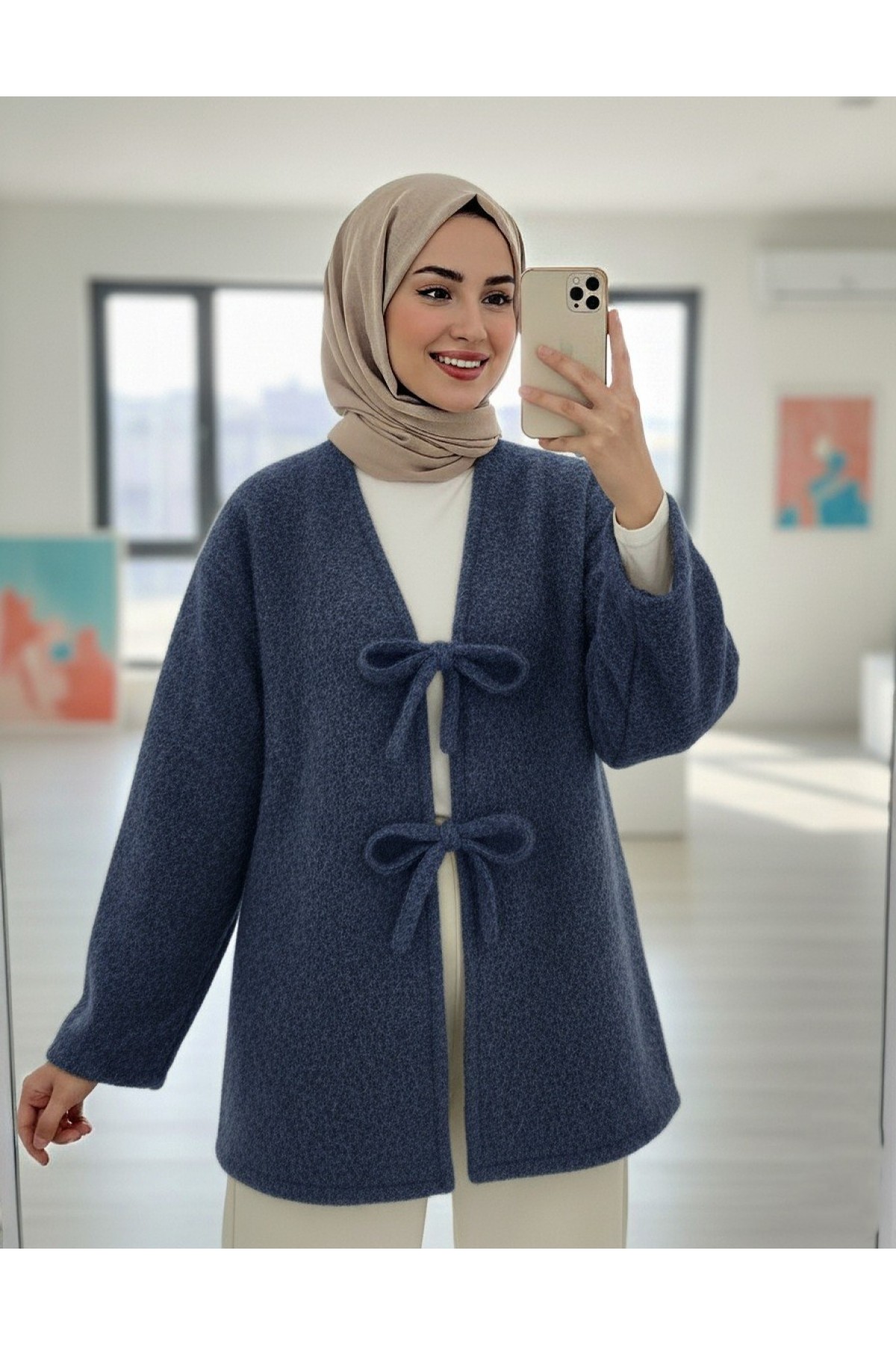 Önü Bağlamalı Sakallı Kimono -Laci