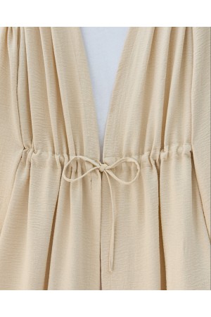 Tunnel Laced Ayrobin Kimono Set - Beige