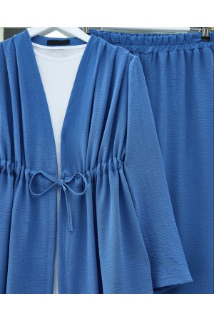 Tunnel Laced Ayrobin Kimono Set -İndigo
