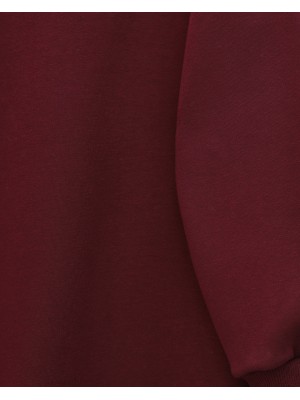 Three  Thread Sweater with Sequin Detail and Script on the Front -Maroon