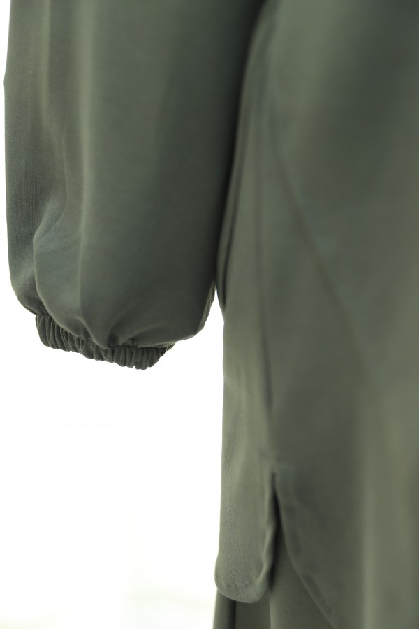 Hooded, Half-Buttoned, Elasticated Cuff Pants with Pockets Oysho Set -Camouflage