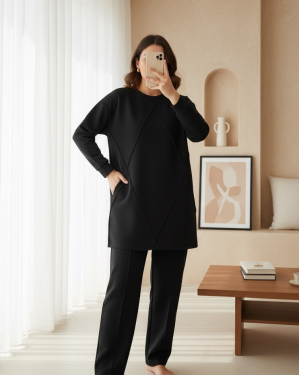 Çimalı Double Set -Black