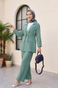 Covered Tunnel Bridge Jacket Linen Set -Mint Color