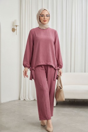 Önden Büzmeli Şalvar Pantolon Ayrobin Salaş Takım -G.Kurusu