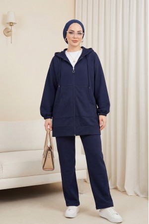 Fermuarlı Kapşonlu Penye Takım     -K.Laci