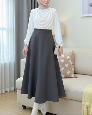 Bol Kiloş Sukuba Puf Etek     -Füme