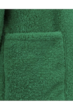 Plush Jacket with Buttoned Pockets   -Green