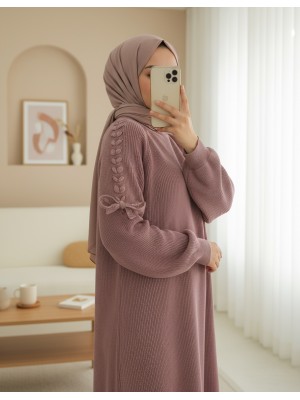 Omuzu Saç Örgülü Salaş Triko Tunik -G.Kurusu