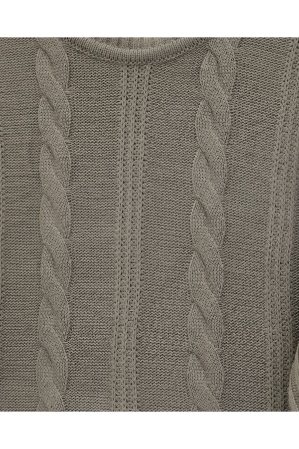 Hair Knitting Pattern Sleeve Button Detailed Knitwear Suit - Soil