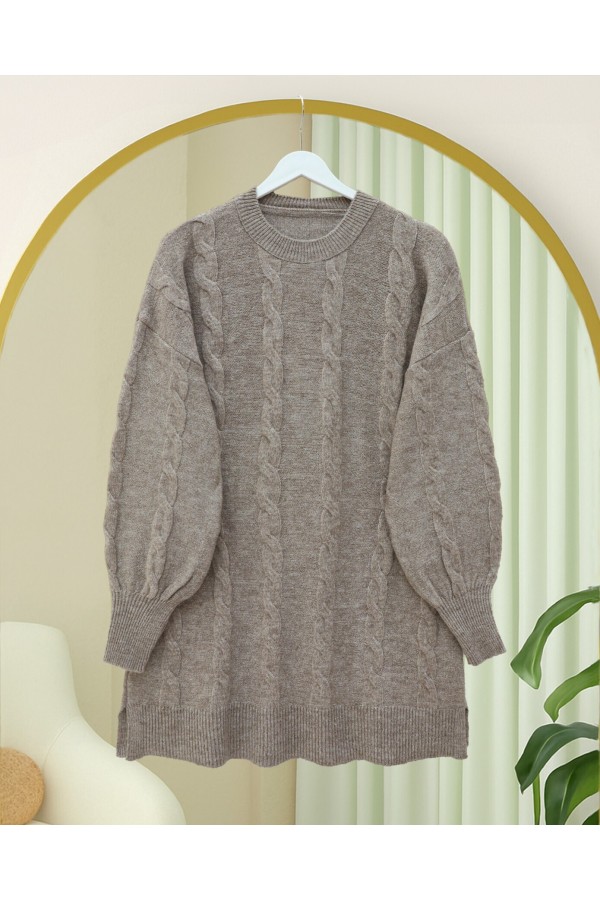 Hair Knitting Pattern Soft Knitwear Sweater - Soil