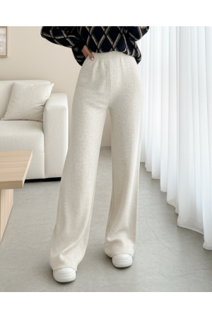 Salaş Triko Pantolon    -Krem