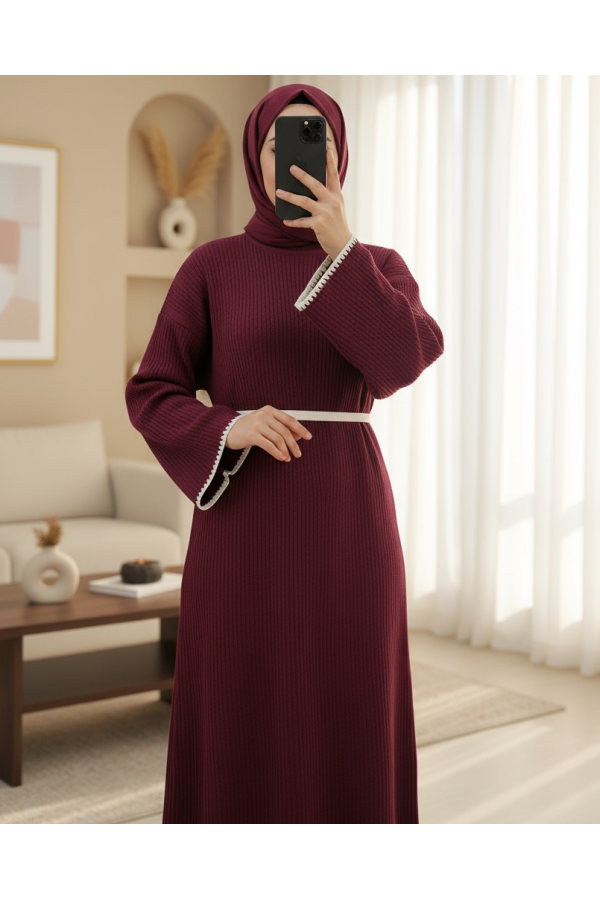 Lace -Maroon