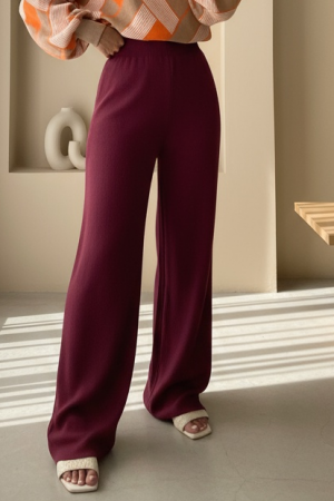 Salaş Triko Pantolon    -Bordo