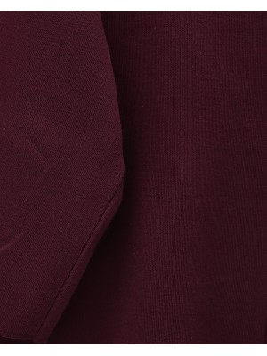 Çift Düğmeli Salaş Triko Panço -Bordo