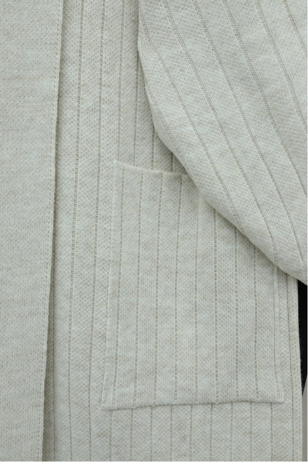 Floral Embroidered Openwork Knit Cardigan -Stone