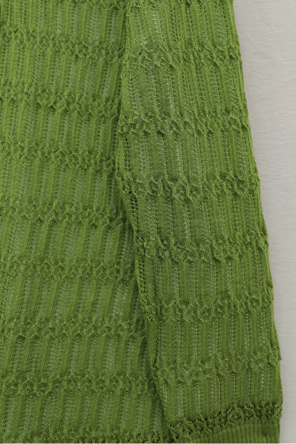 Openwork Patterned Spring Cardigan   -PISTACHIO GREEN