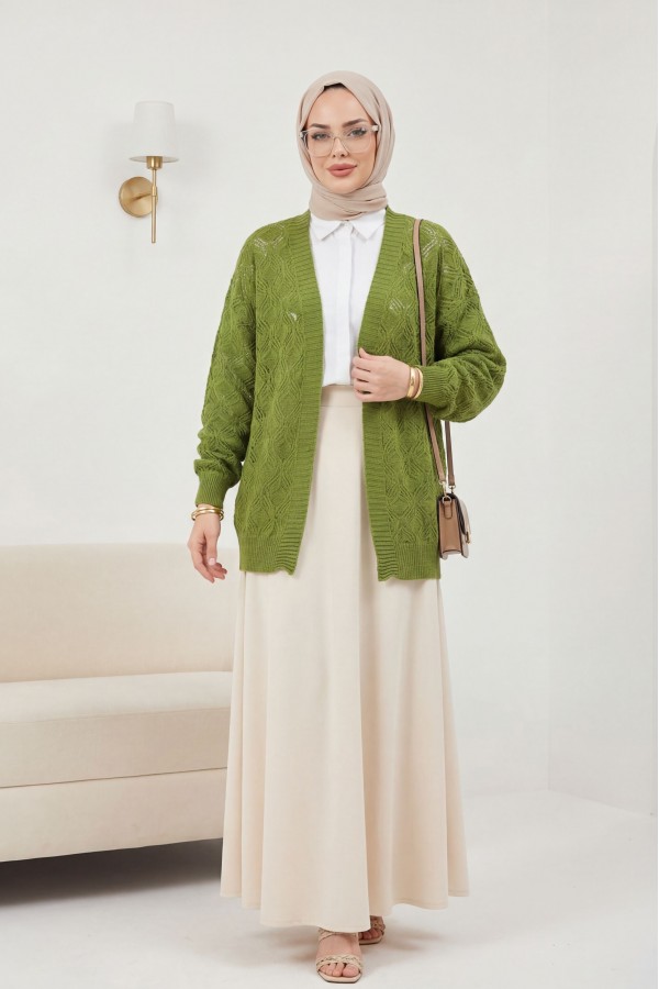 Patterned Mid  -Khaki
