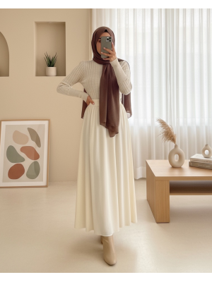 Balıkçı Yaka Fitilli Triko Kazak -Taş