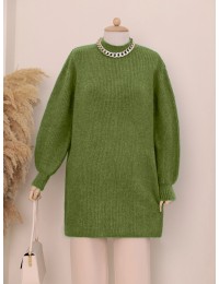 Balon Kol Yumoş Örme Triko Tun...