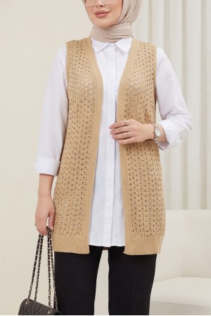 Ajurlu Yelek  -Vizon