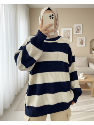 Selanik Örgü Bisiklet Yaka Triko Kazak -Laci