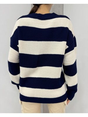 Selanik Örgü Bisiklet Yaka Triko Kazak -Laci