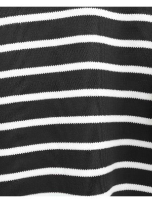 Dik Yaka Balon Kol Triko Tunik -Siyah