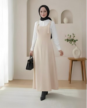 Yarım Fermuarlı Gabardin Jile  -Taş