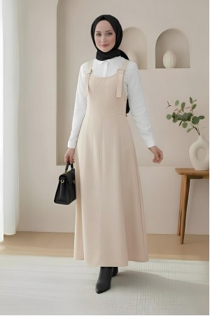 Yarım Fermuarlı Gabardin Jile  -Taş