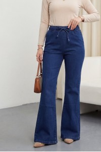 Spanish Leg Lace Detail Jeans  -İndigo