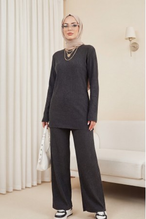 Bisiklet Yaka Kaşkorse Takım -Füme