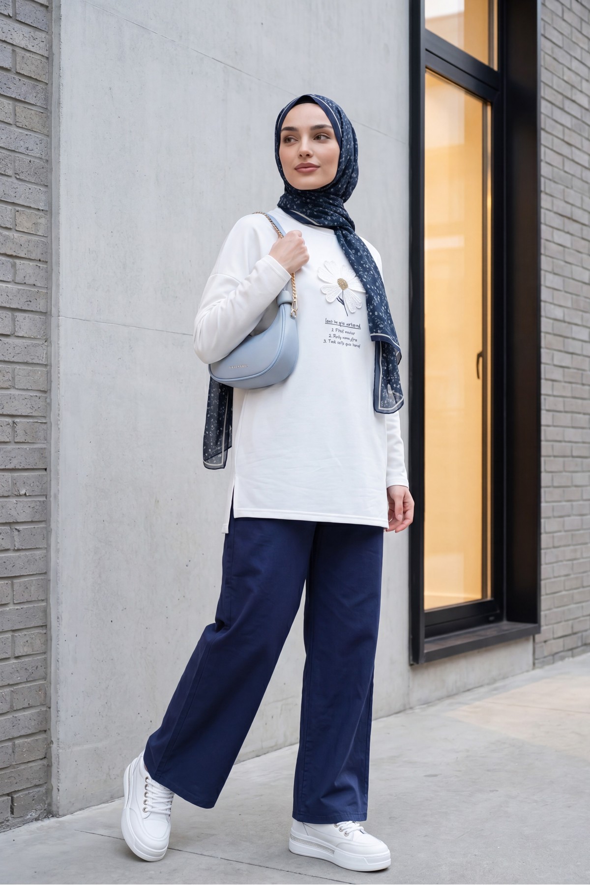 Lacing Detailed Wide Leg Linen Trousers with Elastic Waist -dark lacquer detay görseli