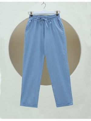 Double Washed Soft Jeans  -Ice Blue