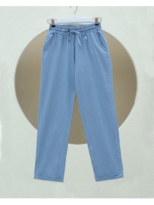 Double Washed Soft Jeans  -Ice Blue