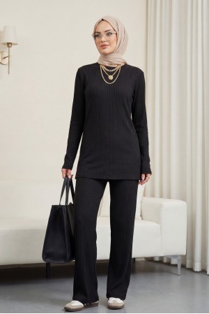 Bisiklet Yaka Kaşkorse Takım    -Antrasit