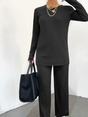 Bisiklet Yaka Kaşkorse Takım    -Antrasit