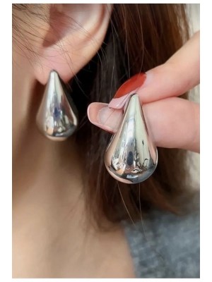 Silver Color Teardrop Bottega Earrings Women's Drop Earrings VIP Tarnish-Resistant Steel Earrings 