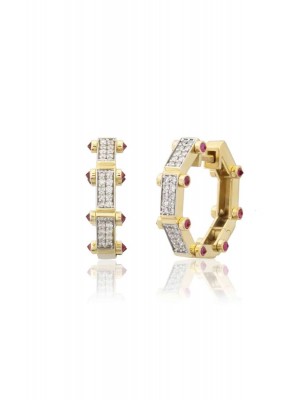 Gold Color Who Came and Who Passed Leyla Earrings VIP Tarnish-Resistant Steel Earrings 