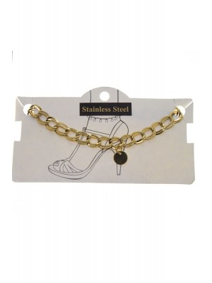 Gold Color Milky Way Stamp Steel Anklet 