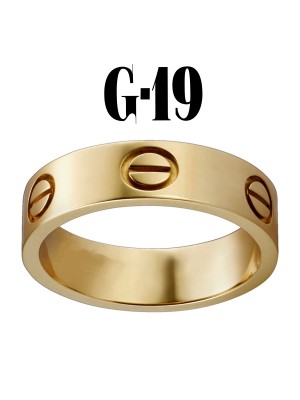 Kartier Plain Ring Gold Color Number 19