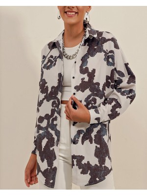 3900 Oversize Uzun Basic Gömlek - D. Siyah