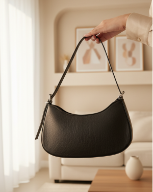 حقيبة باجيت بنية سادة نسائية 010167