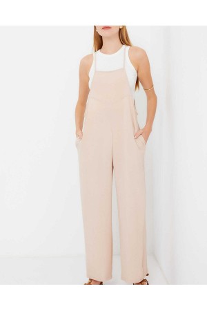 7019 Askılı Bahçivan Tulum - Krem