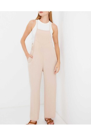 7019 Askılı Bahçivan Tulum - Krem