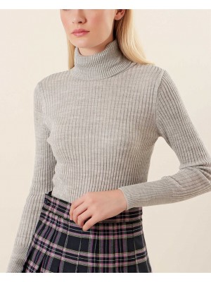 10311 Balıkçı Yaka Triko Kazak - Gri