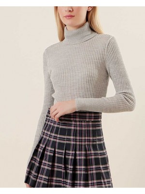 10311 Balıkçı Yaka Triko Kazak - Gri