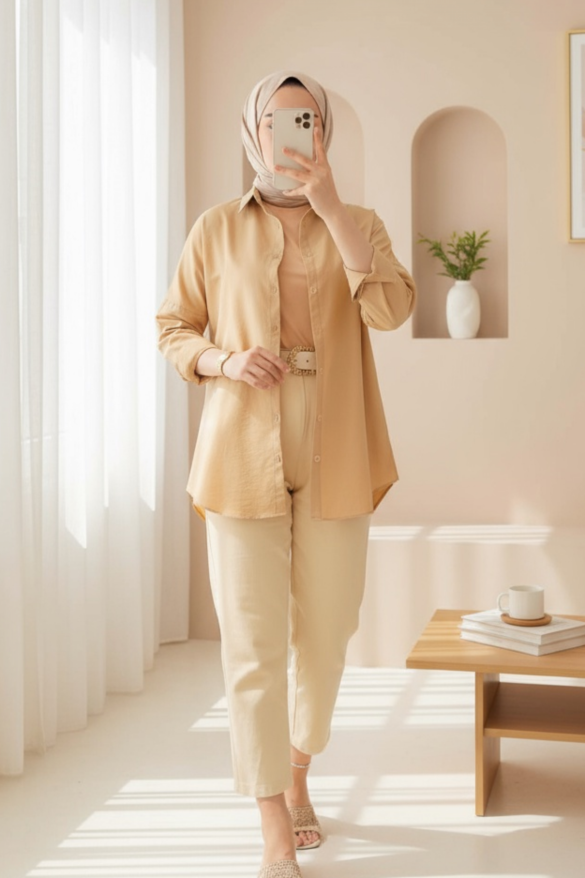103901 Oversize Basic Hijab Shirt 