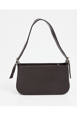 010172 Düz Baget Omuz Çantası - Kahverengi